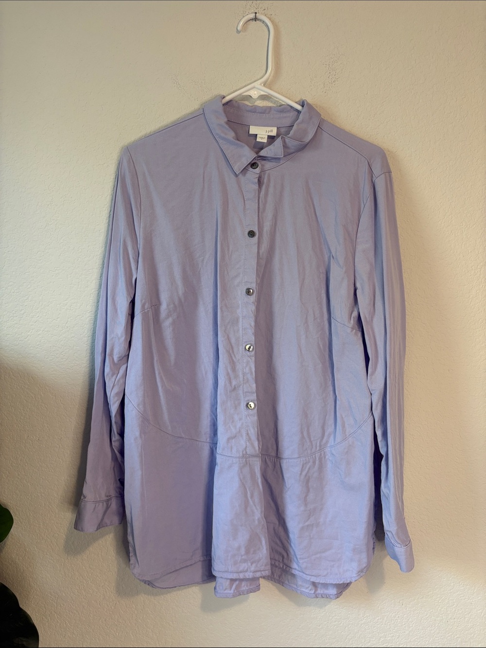 J. Jill Light blue Button-Front Tunic Shirt